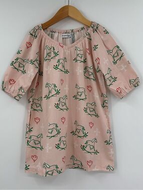 NWT La Paloma Holly Horse Cotton Nightgown | Pink | Girl’s 4-5 & 8-9